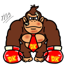 Donkey Kong Punch Out Wii Outfit. Design, Traditional illustration, Digital Illustration, and Artistic Drawing project by Liz Michelle Prim Dávila - 06.30.2021