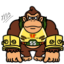 Donkey Kong Mario Strikers Charged Outfit. Un proyecto de Diseño, Ilustración tradicional, Dibujo, Ilustración digital y Dibujo digital de Liz Michelle Prim Dávila - 30.06.2021