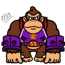 Donkey Kong Mario Strikers Charged Purple Outfit. Un proyecto de Diseño, Ilustración tradicional, Dibujo, Ilustración digital y Dibujo digital de Liz Michelle Prim Dávila - 30.06.2021