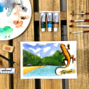 Mi Proyecto del curso: Cuaderno de viaje en acuarela. Ilustração tradicional, Pintura em aquarela, Ilustração arquitetônica, e Sketchbook projeto de Ikoro - 04.07.2021