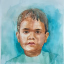 Retrato en acuarela. Fine Arts, Painting, and Watercolor Painting project by Isabel Cristina Rengifo T. - 07.05.2021