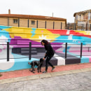 Proyecto Rayuela - Escatrón (Zaragoza). Traditional illustration, and Street Art project by Vera Galindo - 12.20.2020