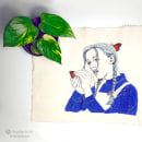 Meu projeto do curso: Criação de retratos bordados (Anne). Ilustração tradicional, Ilustração de retrato, Bordado e Ilustração têxtil projeto de Juliana Coutinho - 09.07.2021