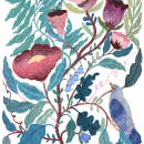 "Bird twig" Ein Projekt aus dem Bereich Design und Traditionelle Illustration von Malin Gyllensvaan - 09.07.2021