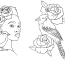 Moodboard pour dessin de tatouage. Un proyecto de Ilustración tradicional de Christina Alvarez-Moreno - 17.07.2021