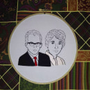 Mi Proyecto del curso: Creación de retratos bordados. Ilustração de retrato, Bordado e Ilustração têxtil projeto de Jeicsy Ruano - 28.12.2020