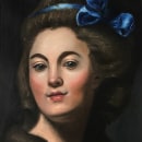 recreation of the portrait of Anne-Félicité Grésille. Direção de arte, e Desenho artístico projeto de Valentina Castro - 24.07.2021