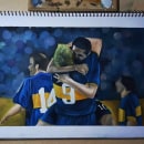 GOL DE BOCA . Design, Fine Arts, Painting, Acr, lic Painting, and Oil Painting project by Lucia Vazquez - 07.28.2021