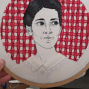 Mi Proyecto del curso: Creación de retratos bordados. Portrait Illustration, Embroider, and Textile Illustration project by lisa.evers13 - 07.31.2021