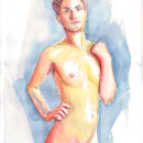 My project in The Human Figure in Watercolor course. Un progetto di Illustrazione tradizionale, Pittura, Pittura ad acquerello, Disegno realistico e Disegno anatomico di brecko - 31.07.2021