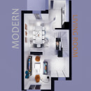 MODERN living room. Un proyecto de Arquitectura interior, Diseño de interiores, Decoración de interiores y Arquitectura digital de Alejandra Forero Rodríguez - 03.08.2021