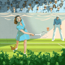 Social media animations for Nyetimber wine during the British Tennis season. Ilustração tradicional, Motion Graphics, e Eventos projeto de Alex Green - 25.06.2021