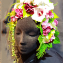 Mi Proyecto del curso: Tocado floral: crea tu complemento de flores. Accessor, Design, Fashion Design, and DIY project by Alexandra Lino Panchana - 08.05.2021