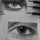 eyes study  Ein Projekt aus dem Bereich Bleistiftzeichnung und Realistische Zeichnung von heloísa damo - 12.08.2021