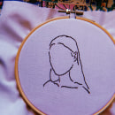 Portrait of myself . Embroider project by Martina Espa - 08.17.2021