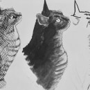Three Remy's. Un proyecto de Ilustración tradicional, Bellas Artes, Bocetado e Ilustración con tinta de Sarah Packard - 22.08.2021