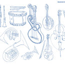 1900's Music Props. Un proyecto de Ilustración tradicional y Concept Art de Courtney - 28.08.2021