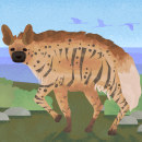 The stripped hyena. Vector Illustration, Digital Illustration, and Children's Illustration project by sami - 07.25.2021