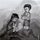Areia e Sonho - Projeto do curso: Ilustração em nanquim com influência japonesa. Traditional illustration, Drawing & Ink Illustration project by dibeirario - 09.13.2021
