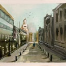 Mi Proyecto del curso: Paisajes urbanos en acuarela. Fine Arts, Watercolor Painting, and Architectural Illustration project by David Crispín Cuadros - 09.15.2021