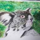 My project in Expressive Animal Portraits in Watercolor course. Traditional illustration, Watercolor Painting, Realistic Drawing, and Naturalistic Illustration project by Daisy Marroquin - 09.15.2021