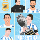 Selección Argentina - Copa América Ein Projekt aus dem Bereich Design, Traditionelle Illustration und Lettering von Adrián Hakim - 18.09.2021