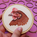 Jéssica, a galinha de estimação. Embroider project by Paulo Rezende - 09.28.2021