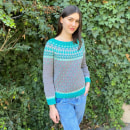 Sweater Rumba Jacquard. Design, Design de vestuário, Design de moda, e Tecido projeto de Jandi Gardiazabal - 05.10.2021