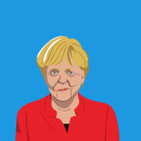 Angela Merkel. Ilustração tradicional projeto de Francisco Bonett - 10.10.2021