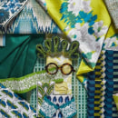 Maximal Couture for Iris Apfel and Fabricut. Un projet de Design d'intérieur, Création de motifs et Illustration textile de Katy Dika - 04.07.2021