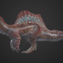 Spinosaurio. Um projeto de Design de personagens, Design de jogos, Rigging, Animação de personagens, Videogames, 3D Design e Design digital de David González Faubel - 25.10.2021