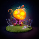 HALLOWEEN 2021. Traditional illustration, Motion Graphics, 3D, and Character Design project by Adrián Andújar - 10.29.2021