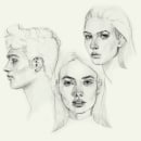 Mi Proyecto del curso: Sketchbook de retrato: explora el rostro humano. Um projeto de Esboçado, Desenho, Desenho de Retrato, Desenho artístico e Sketchbook de Vrigit Smith - 06.11.2021