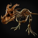 Dragon Skeleton. Un proyecto de 3D, Animación, Diseño de personajes, Diseño de juegos, Animación 3D, Modelado 3D, Videojuegos, Unit y Diseño 3D de Alex Sanrey - 06.11.2021