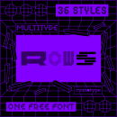 MultiType Rows (ONE FREE FONT). Tipografia, e Desenho tipográfico projeto de Damián Guerrero Cortés - 11.11.2021