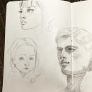My project in Portrait Sketchbooking: Explore the Human Face course. Esboçado, Desenho, Desenho de retrato, Desenho artístico, e Sketchbook projeto de nadia_artway - 12.11.2021