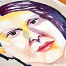 Marina Abramovic. Pintura, Pintura em aquarela, Ilustração de retrato, e Desenho de retrato projeto de Caroline Knight - 13.11.2021