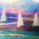 Sailing. Embroider, Sewing, and Textile Illustration project by rose-anne - 11.13.2021