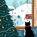 Christmas Holiday Digital Work. Un proyecto de Ilustración, Ilustración digital y Pintura gouache de Cagla Zimmermann - 16.11.2021