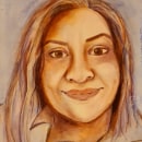 Mi Proyecto del curso: Retrato artístico en acuarela. Un proyecto de Bellas Artes, Pintura, Pintura a la acuarela, Ilustración de retrato y Dibujo de Retrato de Melissa Salas - 14.11.2021