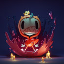 Little Possessed Dude (collab with Jetpacks & Rollerskates). Traditional illustration, 3D, and 3D Character Design project by Mohamed Chahin - 11.01.2021