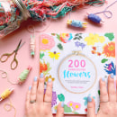 '200 Embroidered Flowers" Book. Pattern Design, and Embroider project by Kristen Gula - 11.19.2021