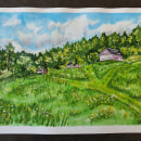 Desde el "Cortijo". Fine Arts, Painting, and Watercolor Painting project by Amelia Cazorla - 11.22.2021