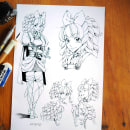 My project in The Art of Manga: Drawing Unique Characters course. Design de personagens, Desenho a lápis, Desenho, Ilustração com tinta, e Mangá projeto de Natalia Batista - 02.12.2021