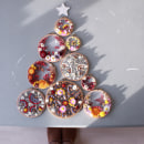 Flowers on tulle embroidery Christmas tree festive idea. Un progetto di Artigianato di Olga Prinku - 04.12.2021