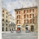 My project in Modern Techniques for Watercolor Cityscapes course. Painting, and Watercolor Painting project by Luiz Carlos Barbieux Oliveira - 12.04.2021