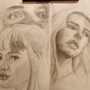 Il mio progetto del corso: Ritratto su blocco da disegno: esplora il volto umano. Esboçado, Desenho, Desenho de retrato, Desenho artístico, e Sketchbook projeto de silvia_art - 04.12.2021