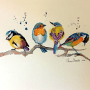 My project in Artistic Watercolor Techniques for Illustrating Birds course. Un proyecto de Ilustración tradicional, Pintura a la acuarela, Dibujo realista e Ilustración naturalista				 de Carmen Davalos - 02.12.2021