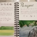 Mi Proyecto del curso: Cuaderno de viaje en acuarela (Parque Ferrera). Un proyecto de Ilustración tradicional, Pintura a la acuarela, Ilustración arquitectónica y Sketchbook de Vanesa Iglesias López - 29.11.2021