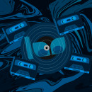 Vinyl 100th - Blue Band. Un projet de Design  et Illustration de Ernesto Santana - 14.04.2021